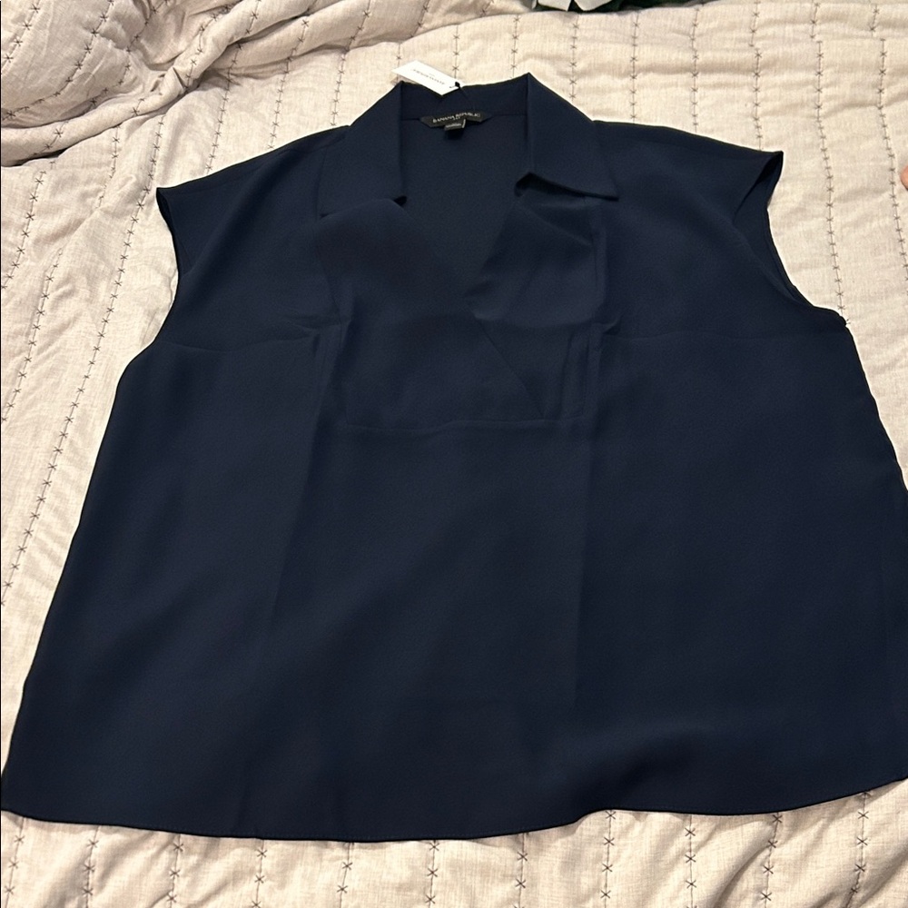 Banana Republic V-Neck Blue Blouse